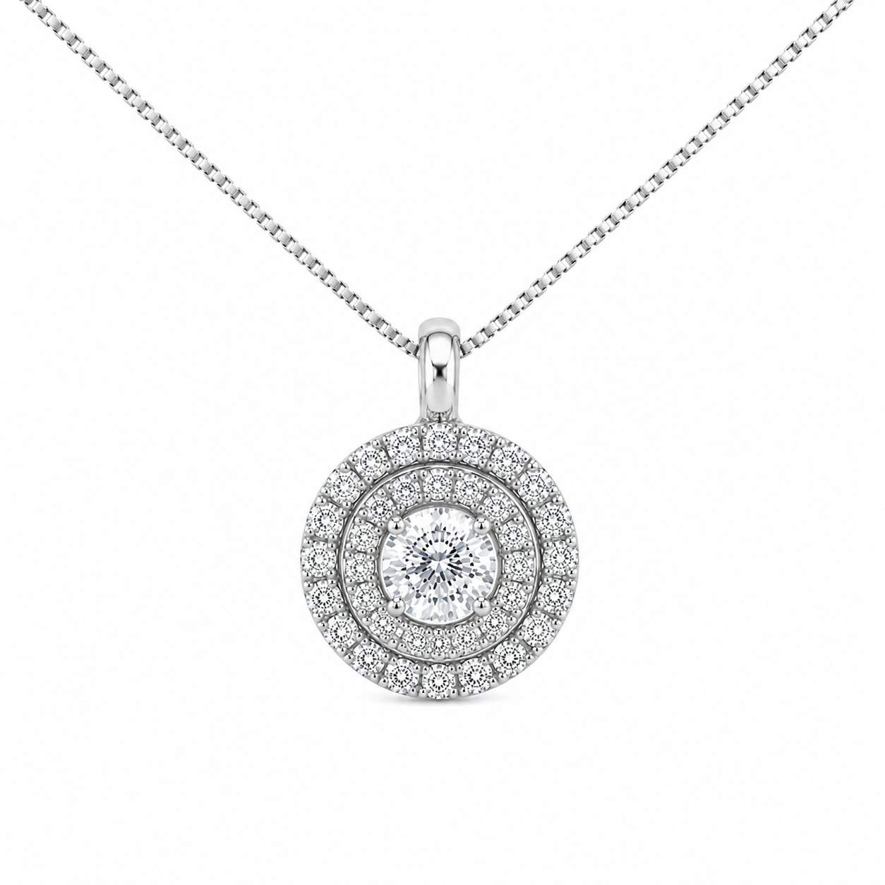 Spiral Pendant White Gold