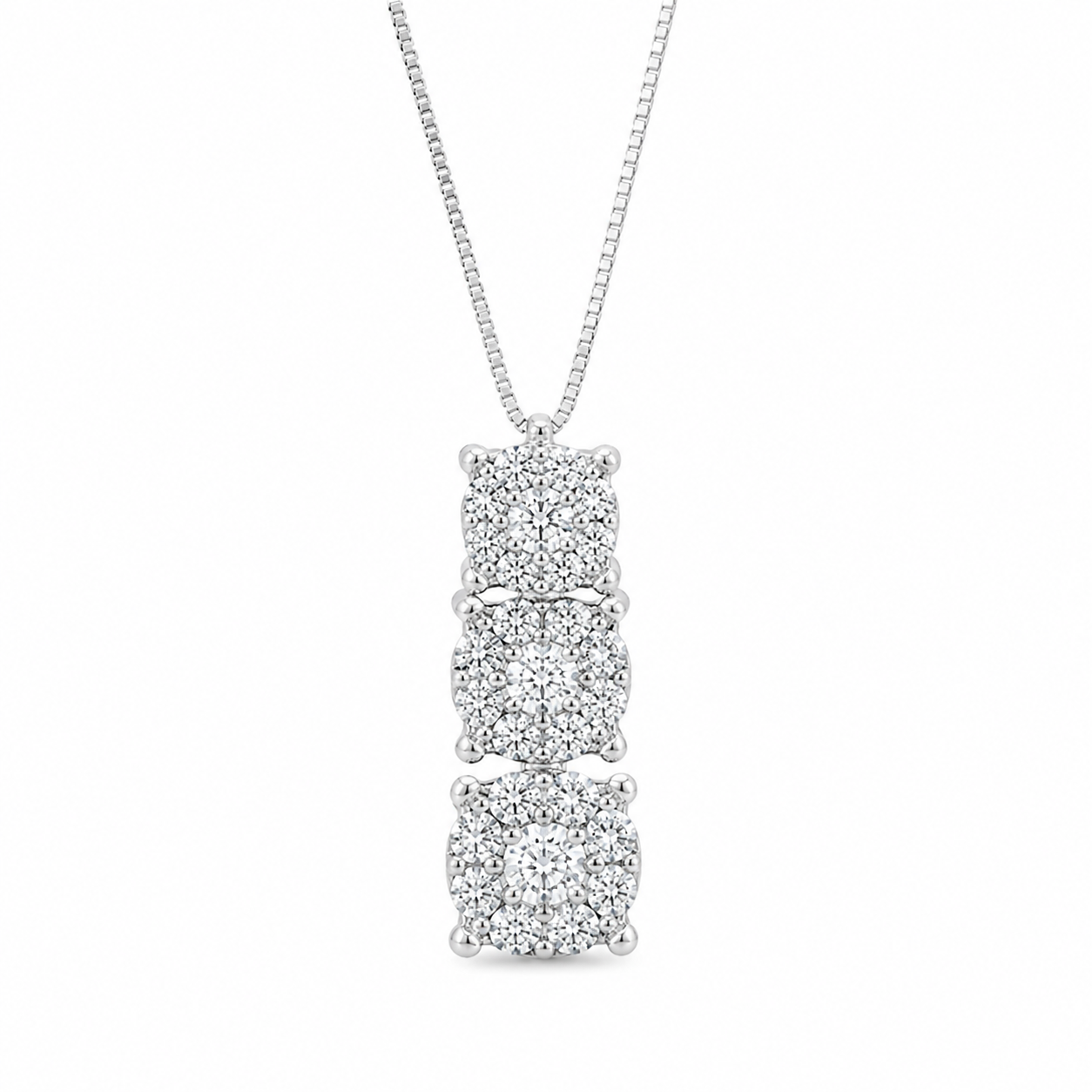 Trilogy Pendant White Gold