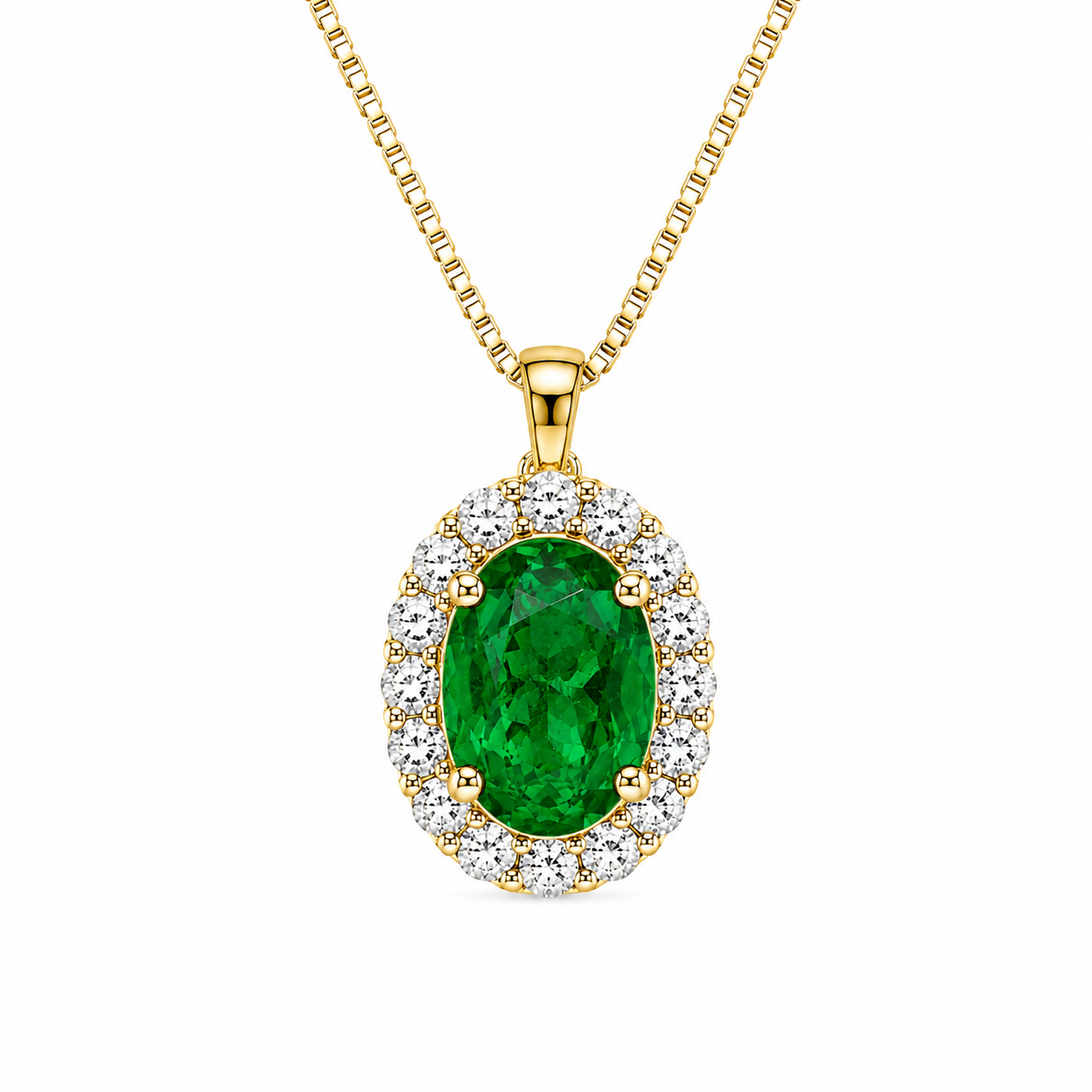 Royal Green Pendant Yellow Gold
