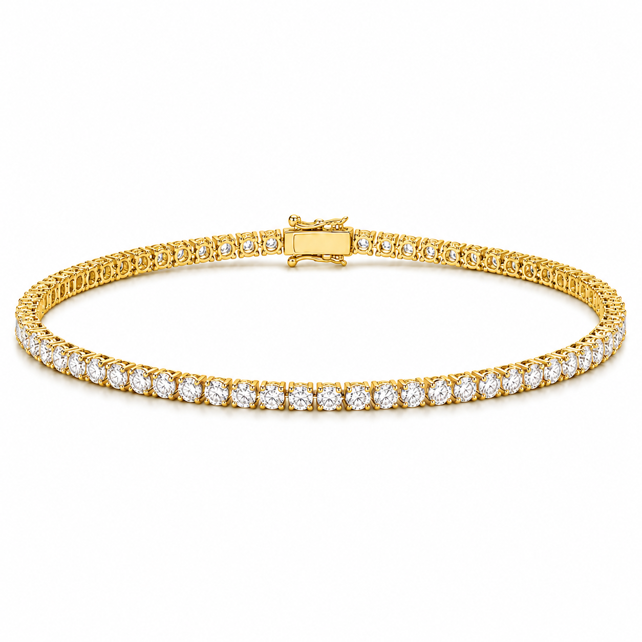 Diamond Tennis Bracelet Yellow Gold