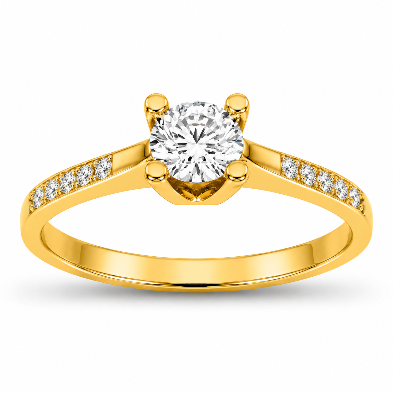 Luce Solitaire Yellow Gold