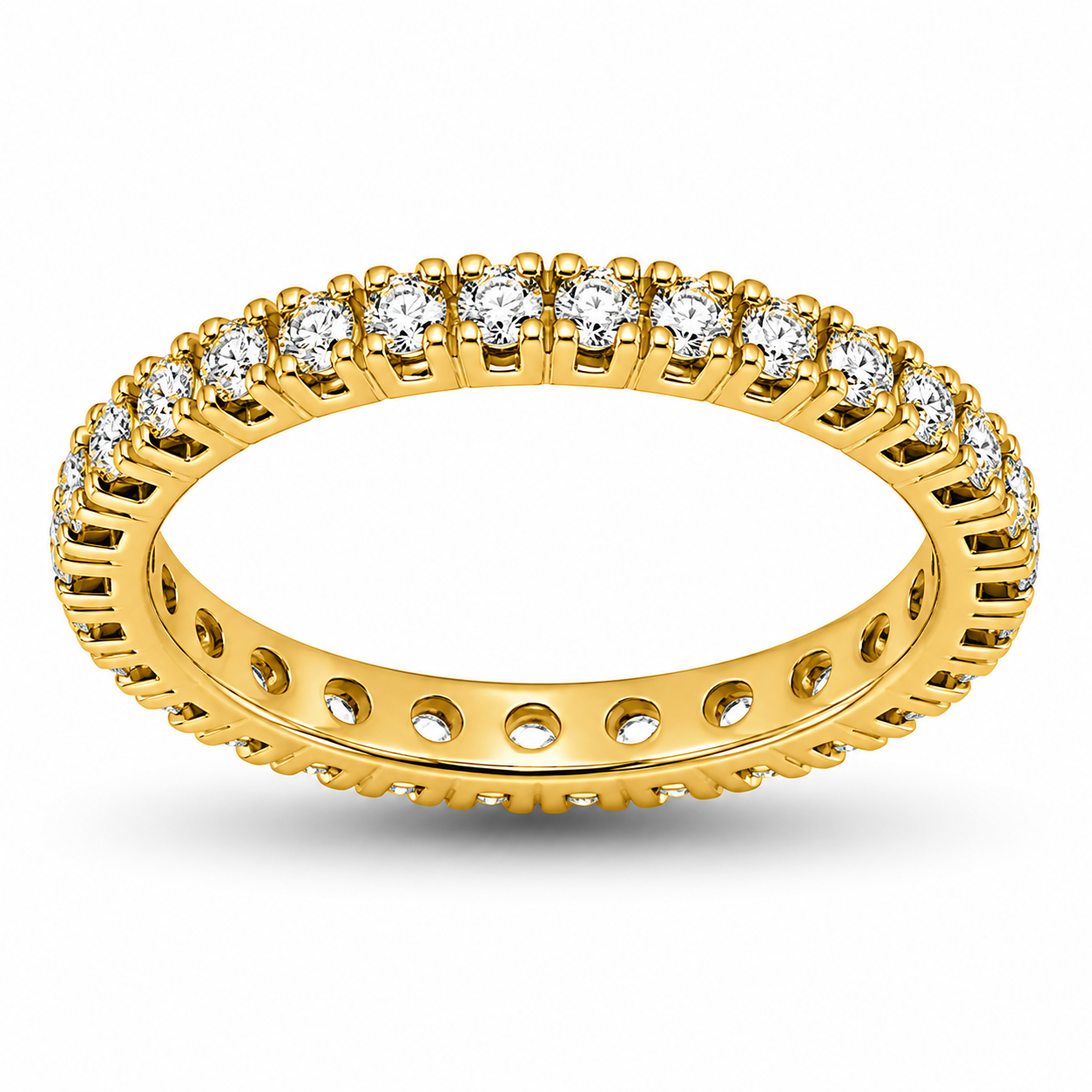 Diamond Band Ring Yellow Gold
