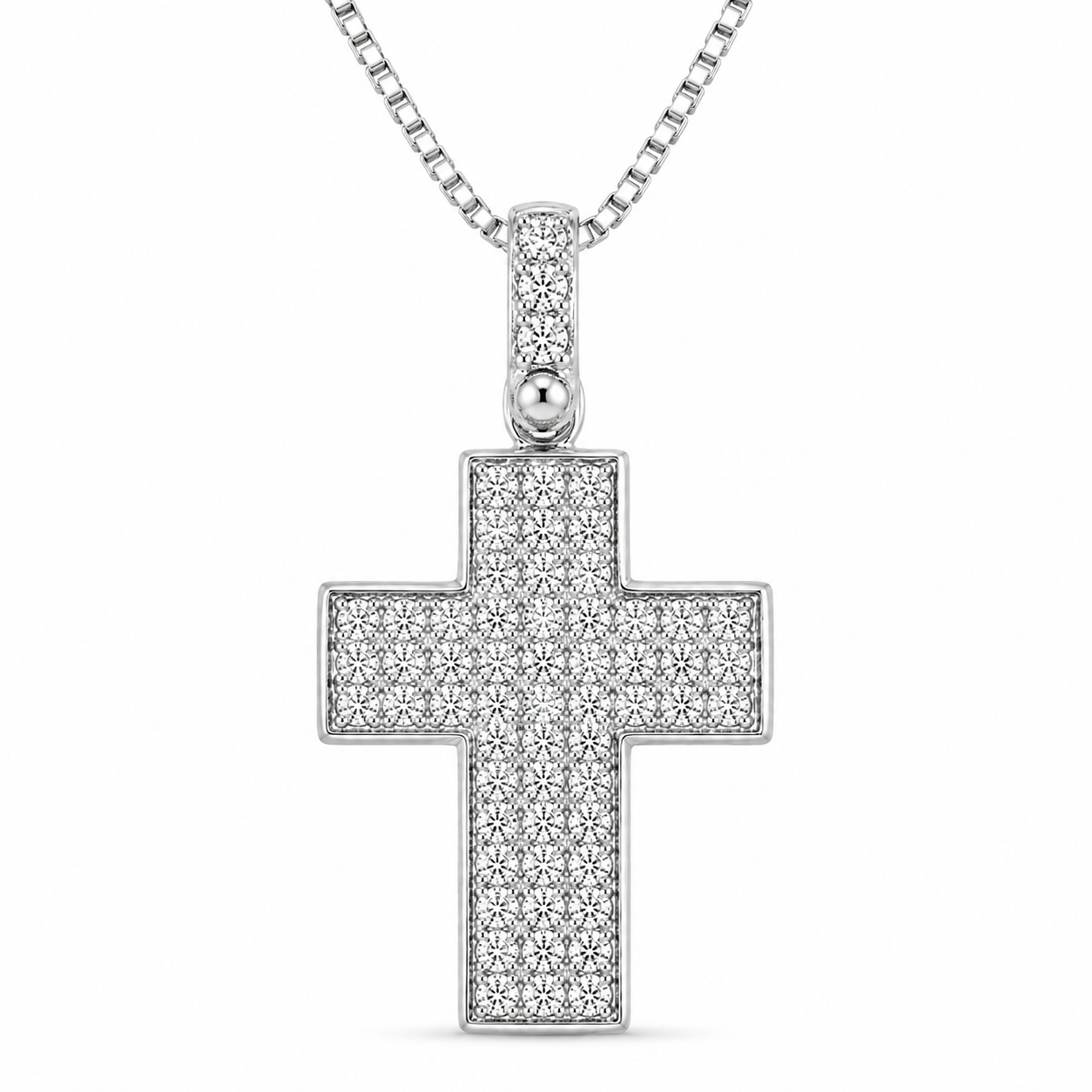 Diamond Cross White Gold