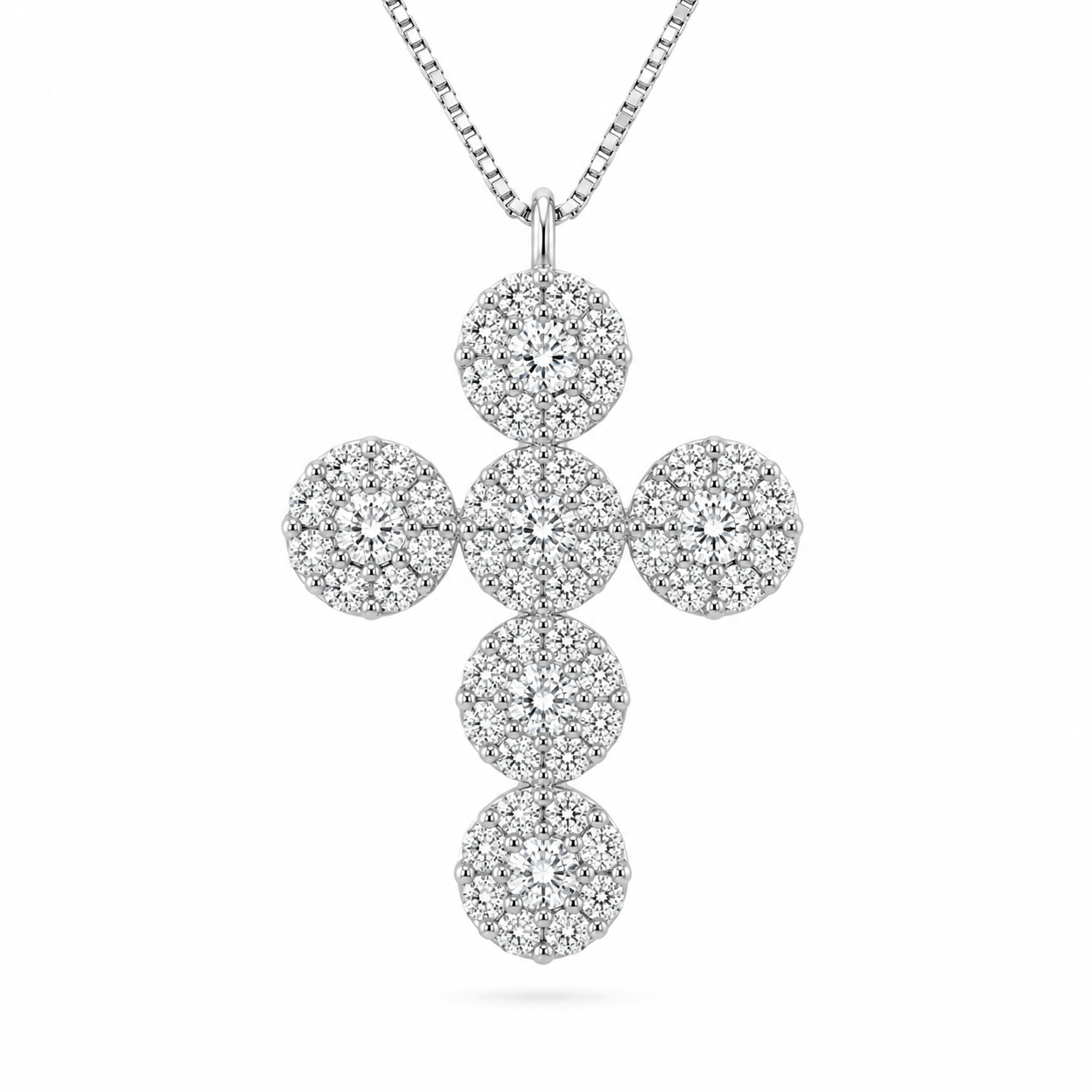 Diamond Cross White Gold