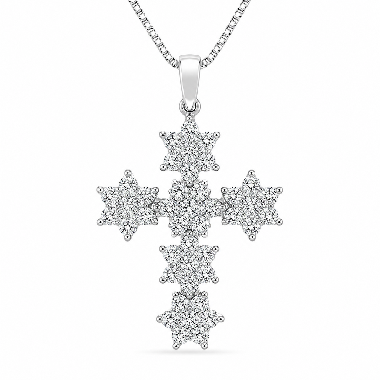Diamond Cross White Gold