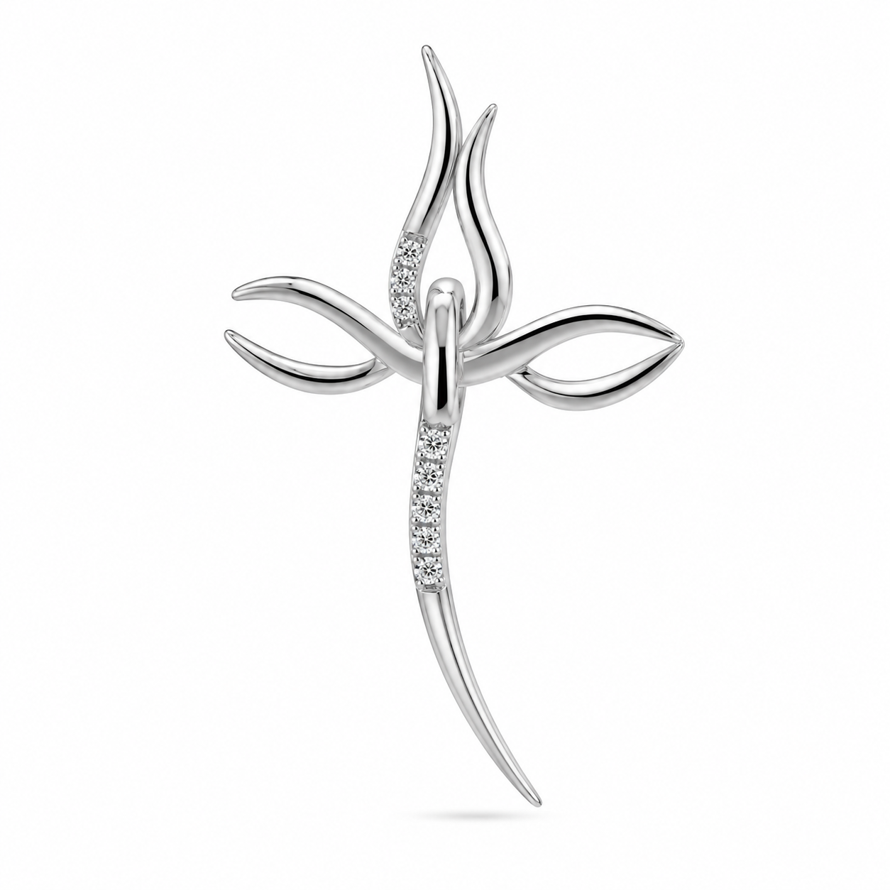 Diamond Cross White Gold
