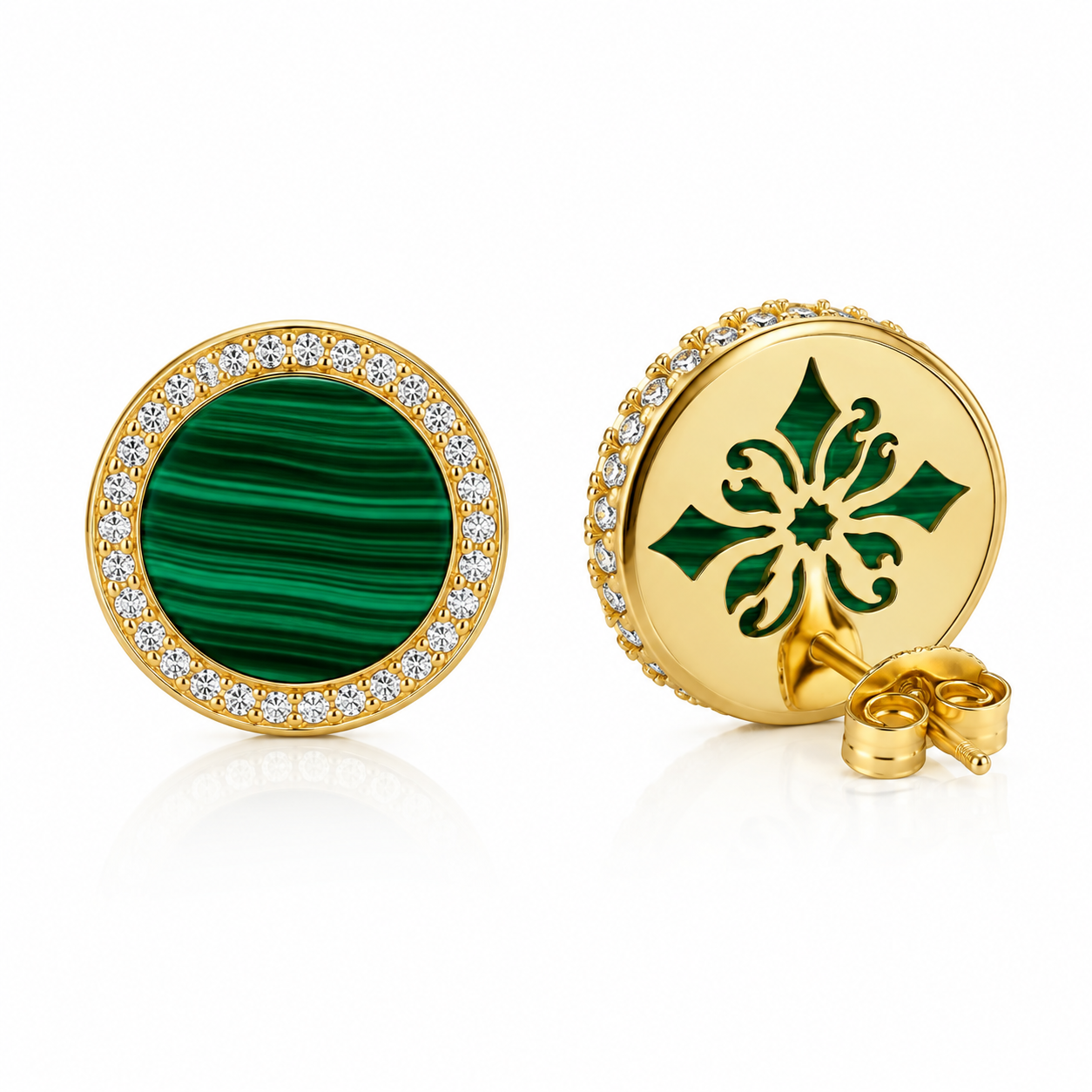 Sun Malachite Earrings