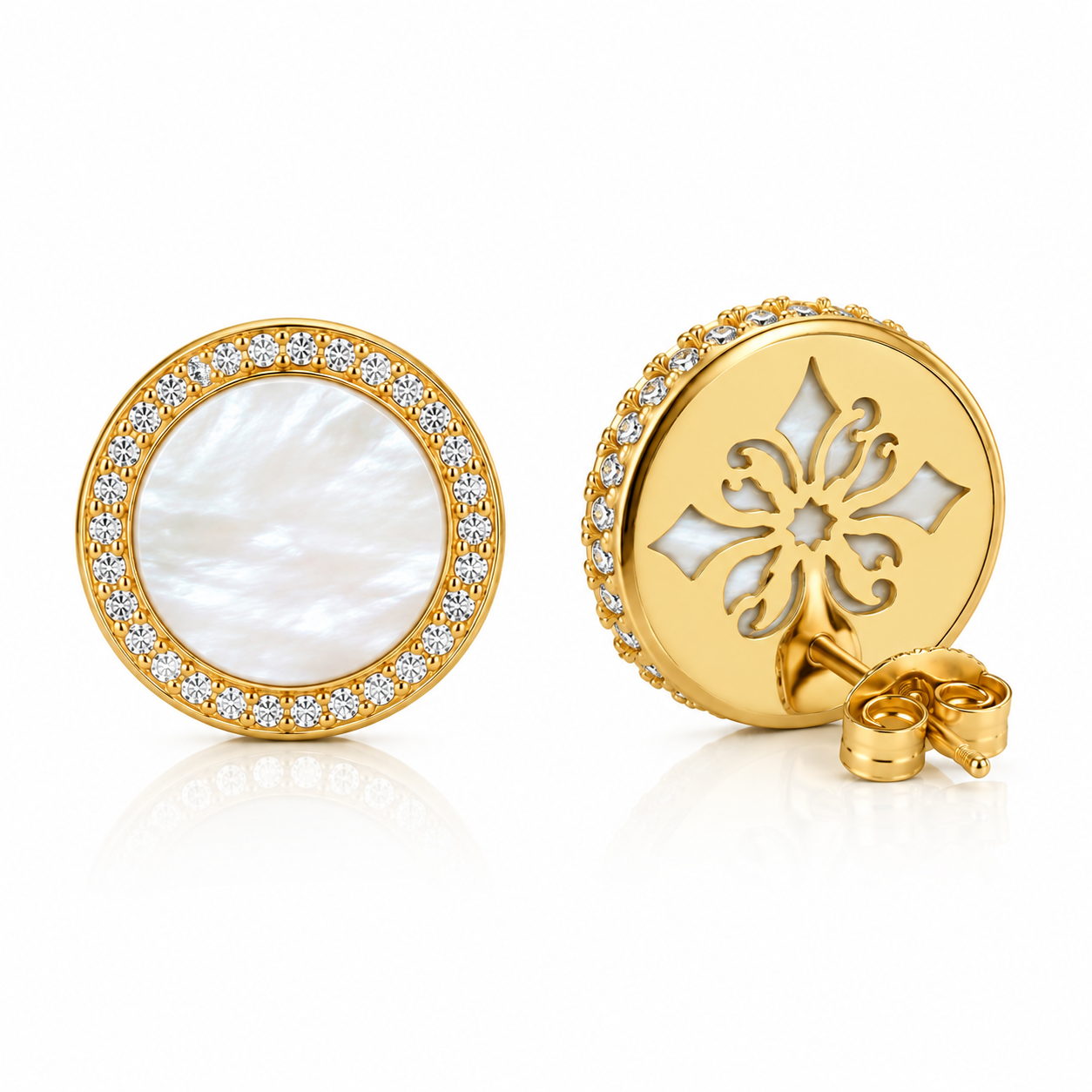 Sun Mother-of-Pearl Earrings