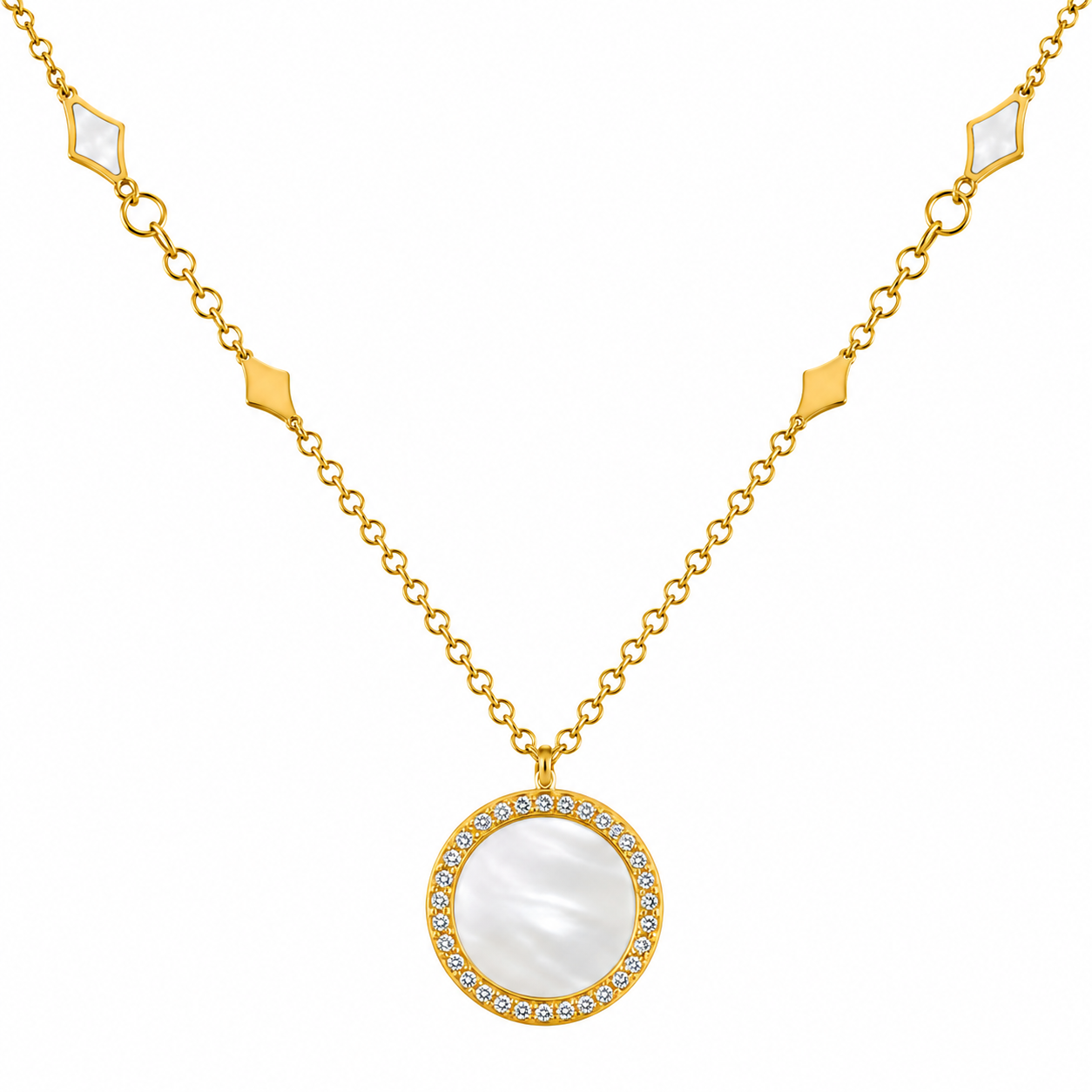 Sun Mother-of-Pearl Necklace